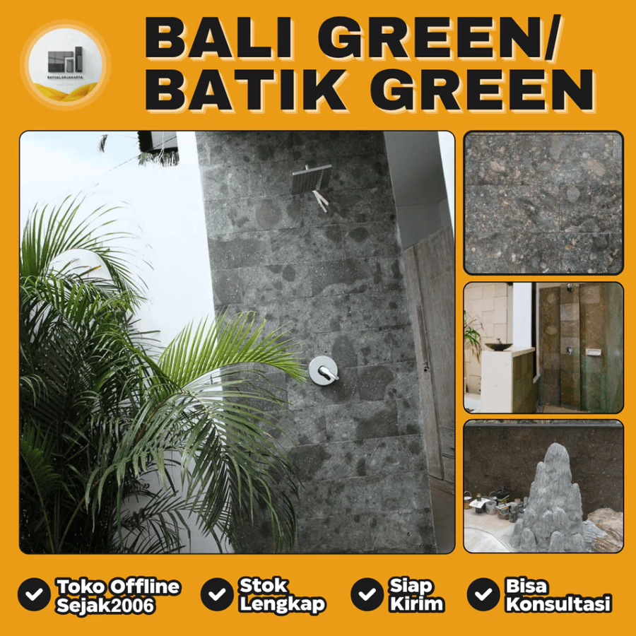 jual batu alam bali green
