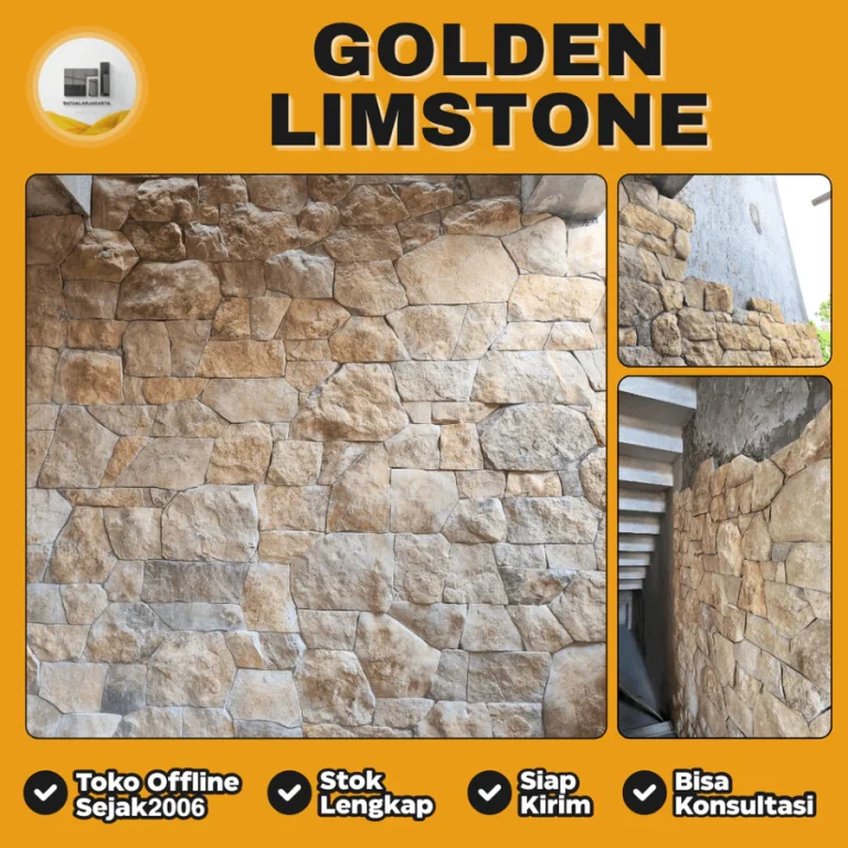 jual batu alam golden limestone