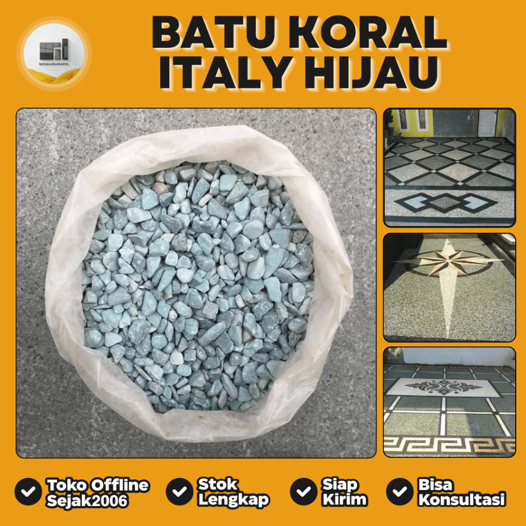 jual batu koral italy hijau