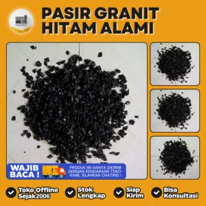 Pasir Granit Hitam Untuk Teraso, Taman, & Lantai