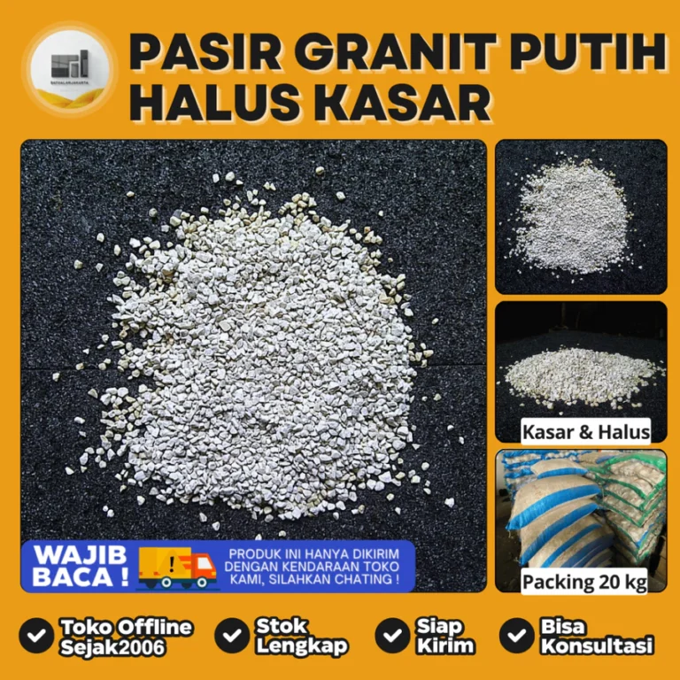 Pasir Granit Putih Untuk Teraso, Taman, & Lantai