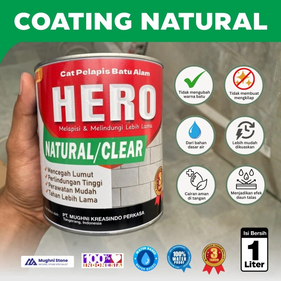 hero - coating batu alam natural clear