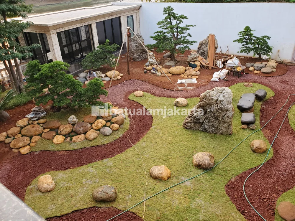 batu kali untuk taman