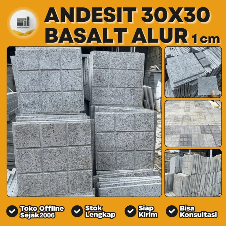 andesit basalto alur 10x10 cm
