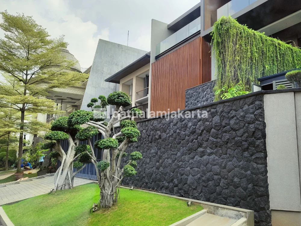 dinding pagar batu alam candi acak