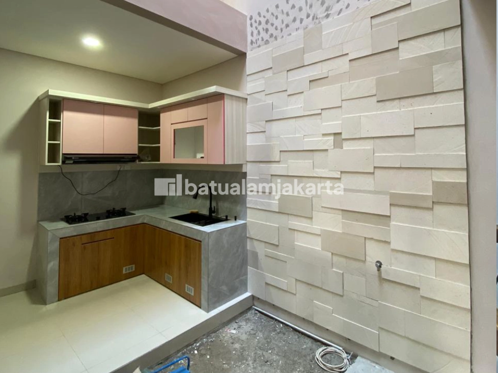 dinding void batu alam paras jogja putih