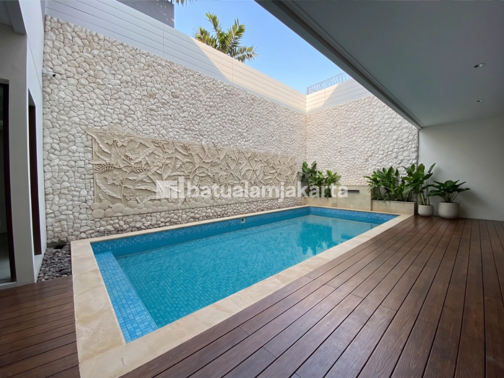 kolam renang batu alam limestone