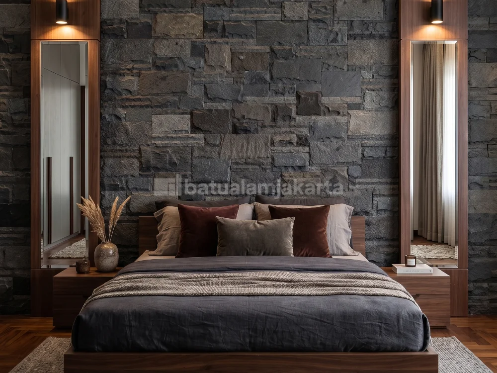 Kamar Batu Alam Andesit Kombinasi
