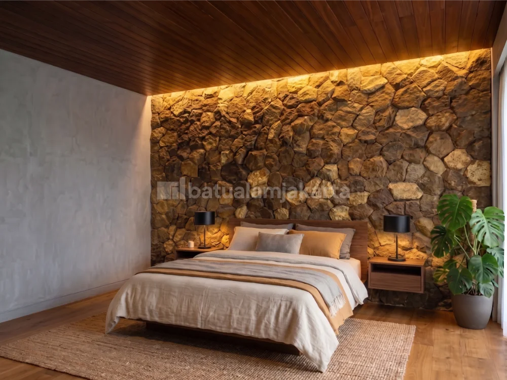 Kamar Batu Alam Serai Bali Kuning