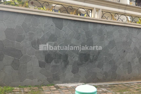 batu alam andesit acak rtm untuk dinding pagar rumah