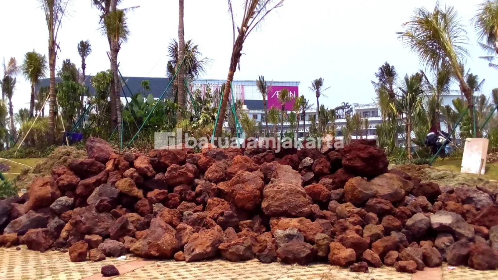 batu karang merah resapan