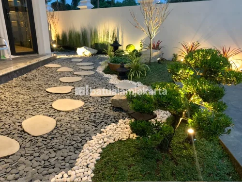 batu koral hitam untuk taman
