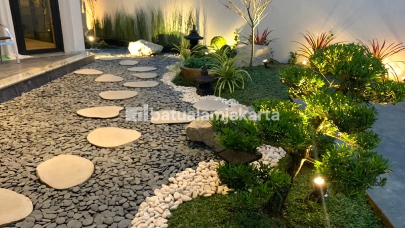 batu koral hitam untuk taman