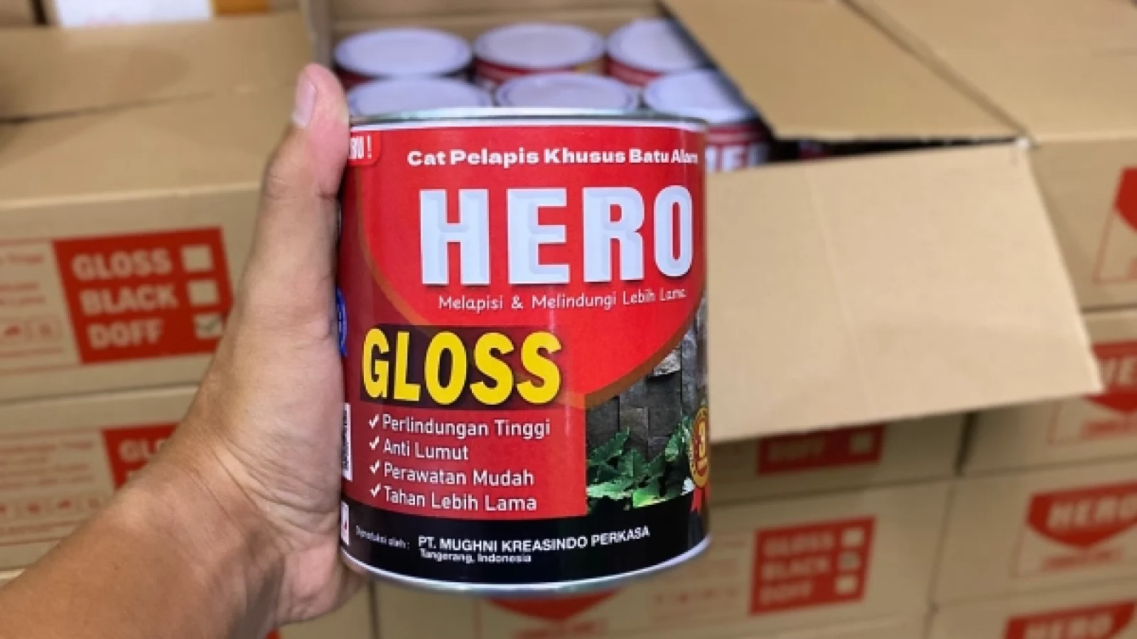 coating batu alam gloss