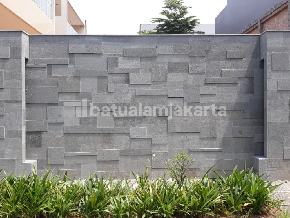 batu alam andesit polos bakar